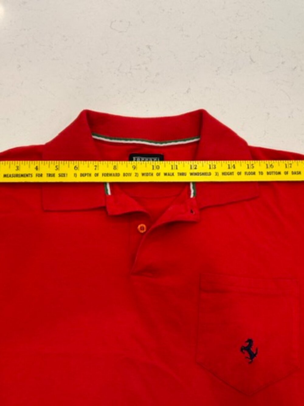 Ferrari Polo Shirt Mens XL Red Pocket Embroidered Prancing Horse Italy - Picture 4 of 11
